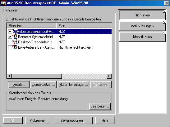 Aktivieren der Benutzer-Systemrichtlinie