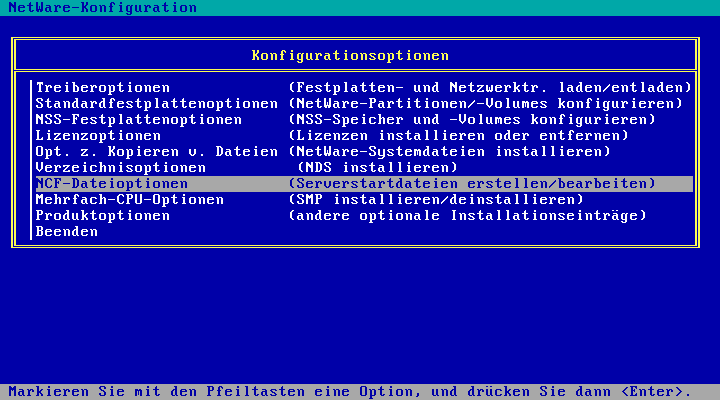 Installationsoptionen