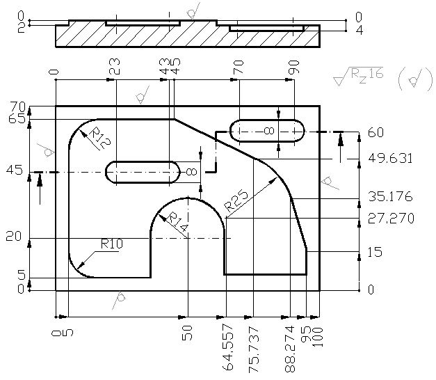 Werkst&uuml;ck Druckplatte