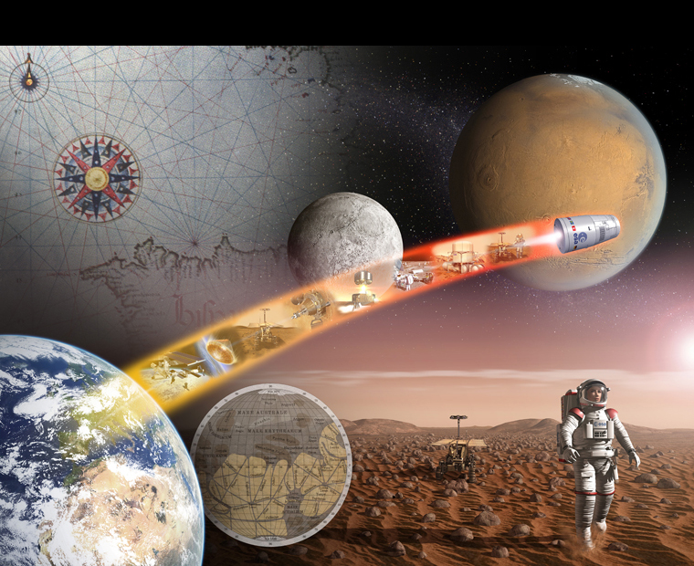 Eine Vision der ESA ist das Aurora-Program.