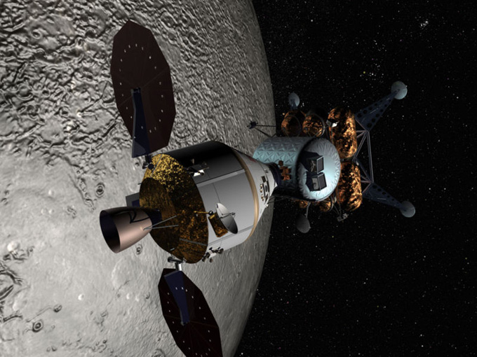 Hier sollte der neue US amerikanische Raumtransporter Orion erscheinen