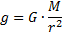 g = G*M/r²