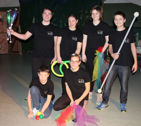 Gruppenfoto Polenzer Jonglierkids