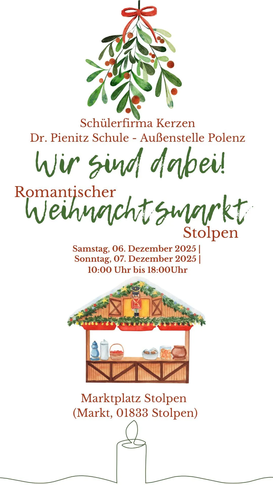 Plakat für den Weihnachtsmarkt