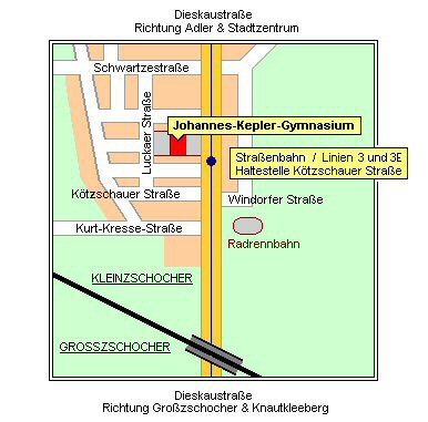 Lageplan unseres Gymnasiums